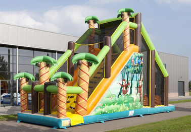 Mega Run Kids Inflatable Przeszkód Gry ze ścianą wspinaczkową