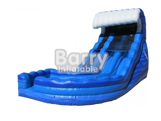 Komercyjne nadmuchiwane zjeżdżalnie wodne Blue Curve Wave dla dzieci