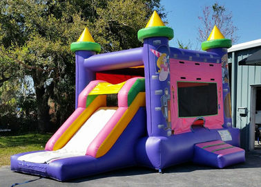 Purple Castle Princess 4 w 1 Combo Bounce House Water Slide Combo Popular