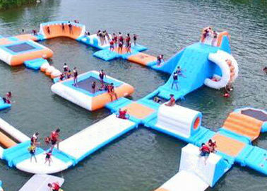 Największy kryty park wodny na świeżym powietrzu na wyspie dla rodziny, Beach Waterpark Floating Obstacle