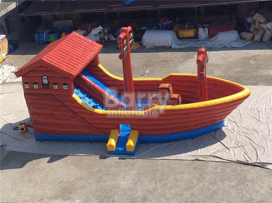 Pvc Combo Pirate Ship Boat Nadmuchiwana zjeżdżalnia Bounce House na imprezę