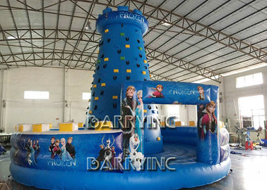 Blue Kids Frozen Dmuchana ściana wspinaczkowa typu PVC Materiał Nadmuchiwane Arena Sportowa