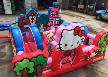 Hello Kitty Nadmuchiwane maluch plac zabaw ze zjeżdżalnią, komercyjnych dorosłych nadmuchiwany zamek