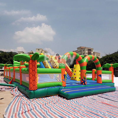 Zewnętrzny nadmuchiwany plac zabaw Castle Bouncer Wspinaczka i zjeżdżalnia Combo