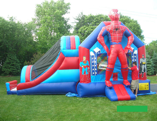 Odkryty Spiderman Adventure nadmuchiwany domek superbohatera ze zjeżdżalnią