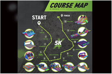 Air Inflatable 5k Run UK Running Events Red Tunnel Tor przeszkód