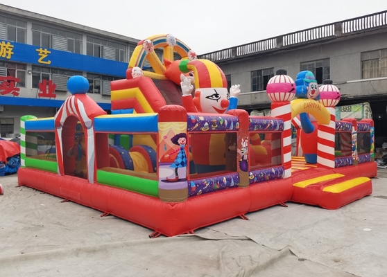 0,55 mm PVC nadmuchiwany plac zabaw Fun City Joker Theme dmuchany zamek 10 ml * 7 mW * 4 mH