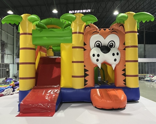 Nadmuchiwane dmuchane zamki z plandeki PVC Nadmuchiwany dom do skakania Lion Design