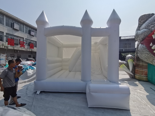 5x4m Komercyjne dmuchane zamki Biały maluch Bounce House Nadmuchiwany bramkarz weselny