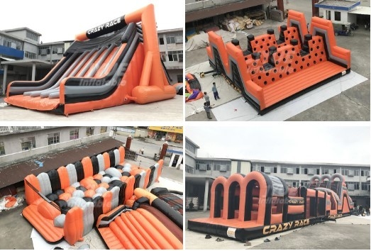 Komercyjny nadmuchiwany tor przeszkód z PVC 5k Event Bouncy tor przeszkód Dostosowany