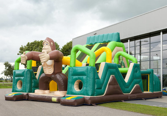 0.55mm PVC Party Castle Bounce House Nadmuchiwany bramkarz w dżungli