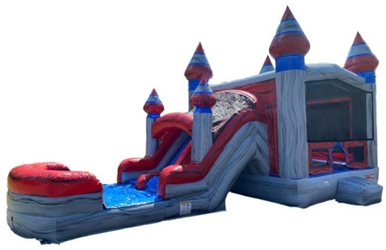 Wynajem z PVC Tarpaulin Bouncy Castle Wynurzalny Jumping Castle Bouncer Z Slidem