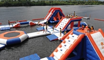 0.9mm PVC Płynny Park wodny Płynny Szlak przeszkód Na wodzie EN71