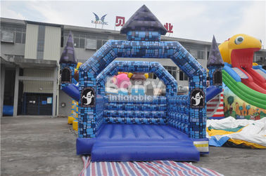 0.55mm PVC nadmuchiwany bramkarz niebieski blok nadmuchiwany dom zamek na festiwal halloween