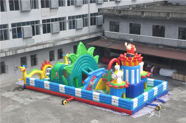 15x8M Dmuchany maluch plac zabaw z nadrukiem Logo / Backyard Obstacle Course