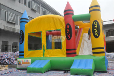 Nadmuchiwane kombi PCV, 5x4x3.6m dzieci nadmuchiwane dom Bounce ze zjeżdżalnią