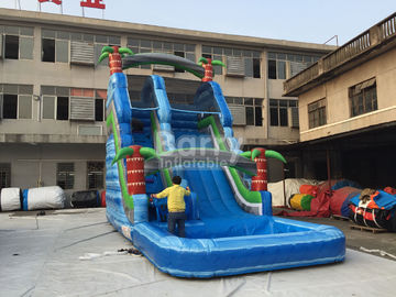 Summer Palm Tree Inflatable Zjeżdżalnia wodna Z drukowaniem