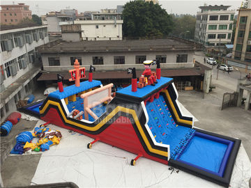 Great Race Pirate Ship Inflatable Outdoor Obsatcle Course dla dorosłych / dzieci