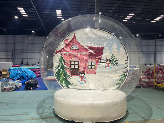 3m Dekoracja klubu nocnego Świąteczny jasny śnieżny globus namiot napełniający dom Mikołaja Santa Grotto Oxford Chirstmas Bubble Tent