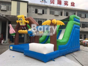 Spongebob Inflatable Combo Bounce House For Kids Skoki materiał plandeki z PCV