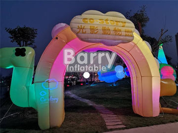 Wejście Kolorowe nadmuchiwane produkty reklamowe, reklama LED Blow Up Arch dla komercyjnych