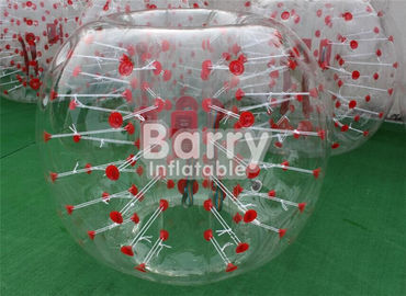 Nadmuchiwane zabawki na zewnątrz 100% TPU / PVC 1,5 m Red Dot Nadmuchiwane piłki nożnej Bubble