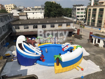 Nadmuchiwany park wodny PVC Aquapark z basenem i zjeżdżalnią dla dzieci