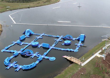 Plutonowe plandeki PVC o grubości 0,9 mm, gigantyczne parki wodne, Wave Island Aqua Sport Park 65 części
