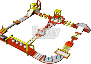 Pływający park wodny z przeszkodami wodnymi 0.9mm PVC Run