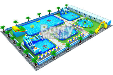 Outdoor Mobile Huge Inflatable Pool Water Park, Waterpark Aqua Park