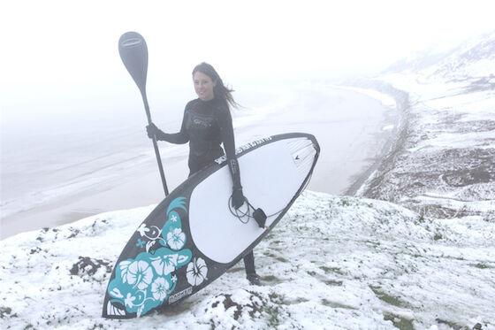 EVA Cold Winter Stand Up Paddle Boarding On Snow Nadmuchiwana deska narciarska