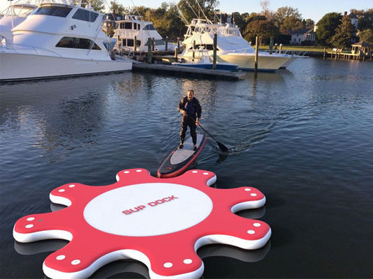 Dostosowana 8 stacji Water Sport Red Inflatable Sup Air Dock Platform