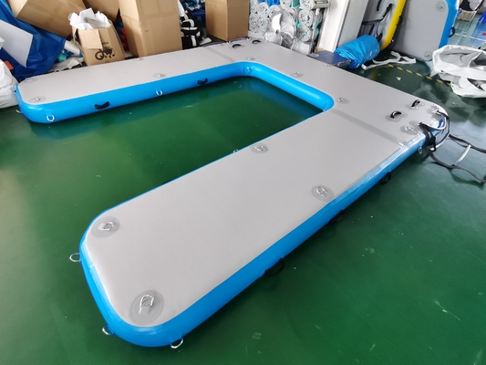 Drop Stitch w kształcie litery U Nadmuchiwana pływająca stacja dokująca Pływająca platforma pontonowa Jet Ski Platform