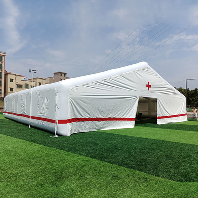 Duży, hermetyczny, nadmuchiwany namiot ratunkowy Red Cross Hospital Use