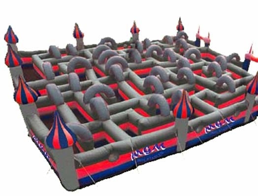 Wodoodporny nadmuchiwany sprzęt do zabaw na świeżym powietrzu w labiryncie Bounce House