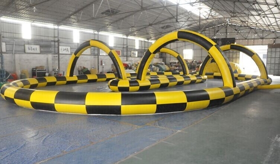 18x16x3m Nadmuchiwany tor wyścigowy Zorb Ball Go Kart Racing Game Tor przeszkód