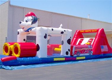 Cartoon Nadmuchiwane Tor przeszkód, Dog Inflatable Przeszkoda dla Kid gry