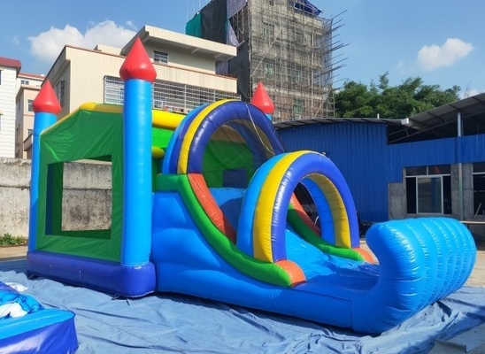 Nadmuchiwany dmuchany zamek z PVC o grubości 0,55 mm ze zjeżdżalnią 8mLX4mWX4mH