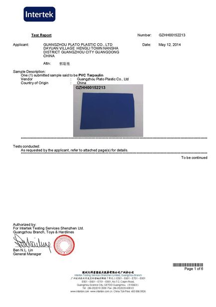 Chiny Guangzhou Barry Industrial Co., Ltd Certyfikaty